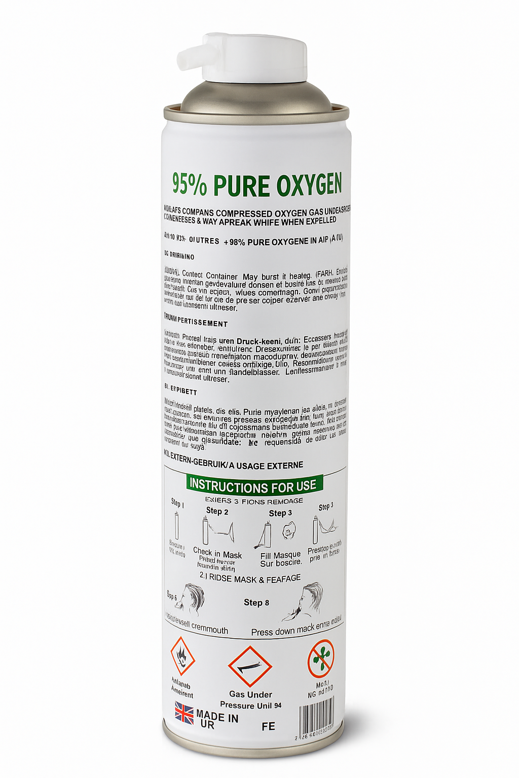 O2 Hi Boost oxygen Can 10L x 3 cans - The Oxygenstore