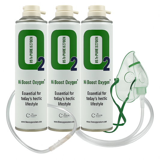 Hi Boost 10 Litre Oxygen Can Inc 1.8M Tubing & Mask x 3 - The Oxygenstore