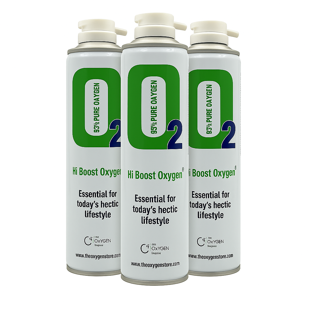 O2 Hi Boost oxygen Can 10L x 3 cans - The Oxygenstore