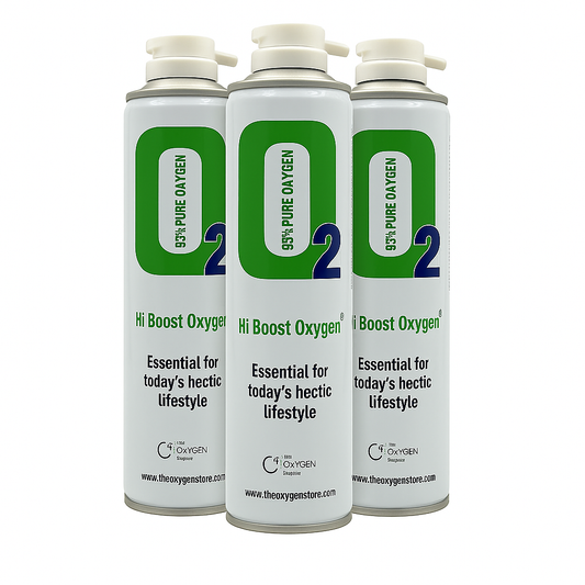 O2 Hi Boost oxygen Can 10L x 3 cans - The Oxygenstore