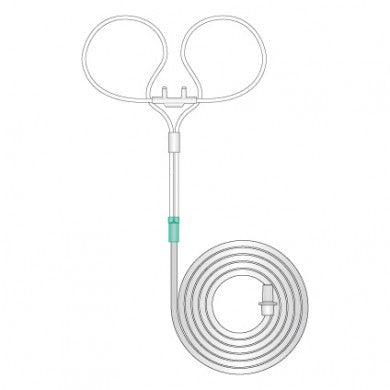 Paediatric Curved Prong Cannula Tube, 2.1m length 1163 - The Oxygenstore