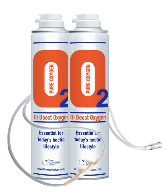 2 X O2 10 Litre Oxygen Cans Inc 1 x Cannula and Tubing - The Oxygenstore