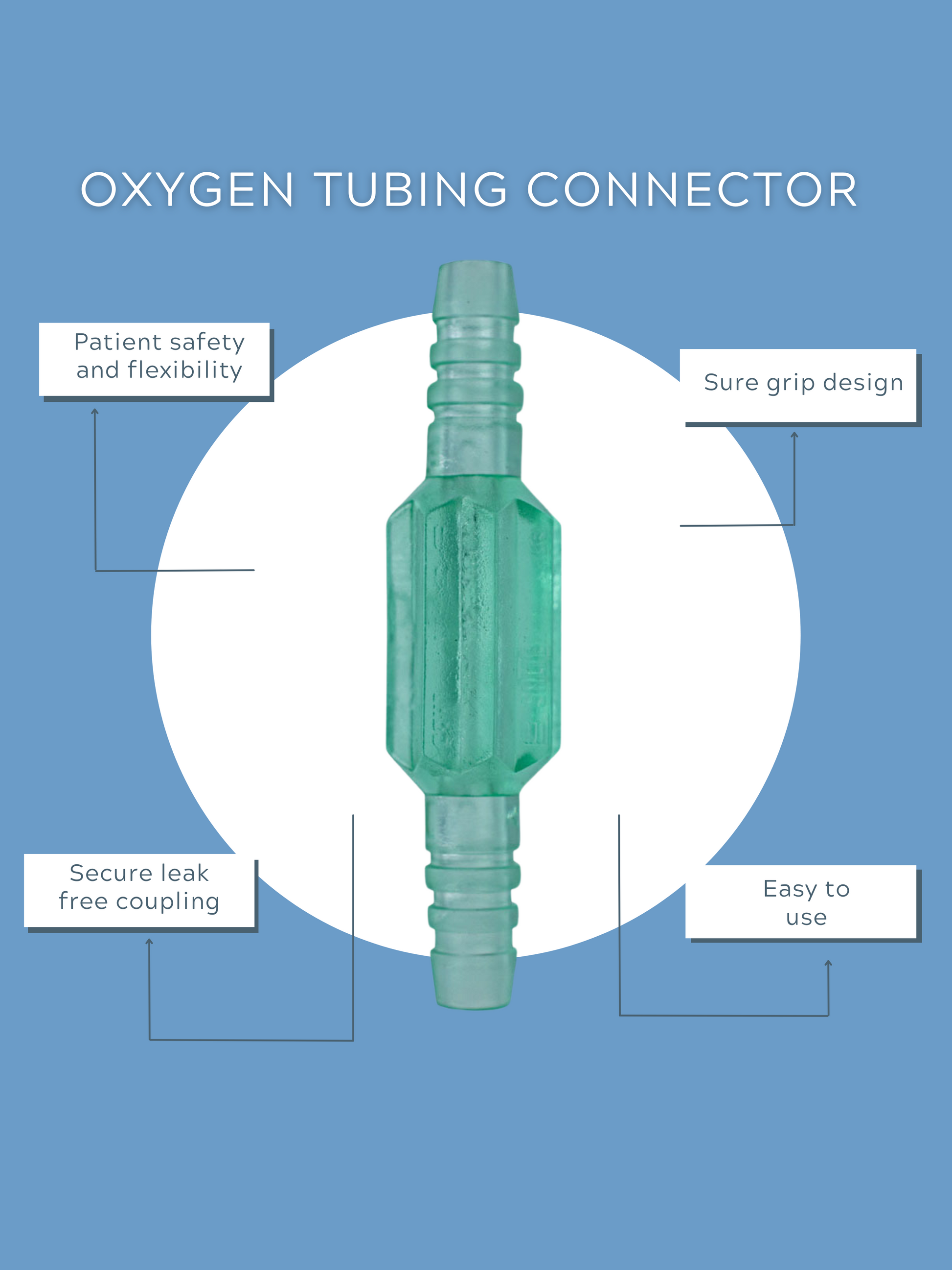 Oxygen Tubing Connector 1215 - The Oxygenstore