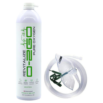 O2GO 18L Oxygen Can with Mask and Tube 36L (2 x 18L CAN)