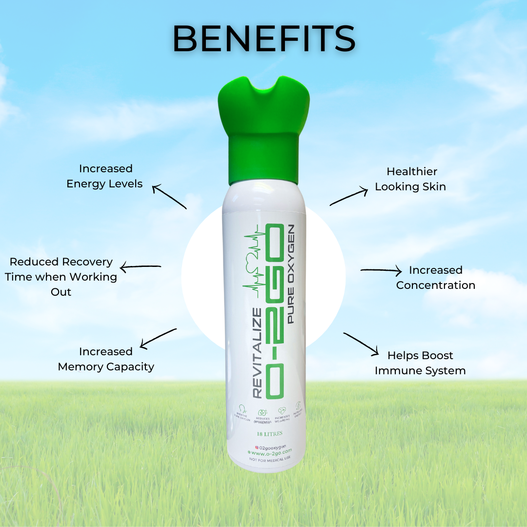O2GO 18L Oxygen Can with Inhaler Cap – Pure Oxygen for Quick Energy ...