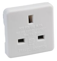 Travel Adaptor UK To US White - The Oxygenstore